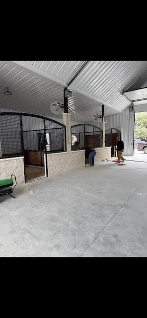 Professional installation in completed livestock facility